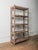 Vintage Wooden Open Shelving Unit With Slatted Shelves and Weathered Patina For Sale - Image 4 of 5