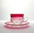 American 1950s American Tiffin-Franciscan “King’s Crown” Set of 7 Cranberry Red Tea Cups & Saucers - 14 pcs For Sale - Image 3 of 6