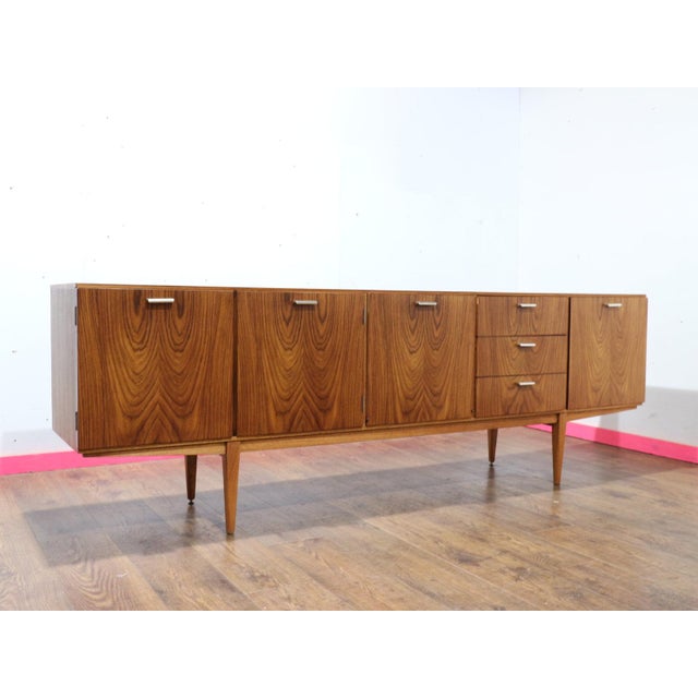 1960s Mid Century Modern Vintage Teak Sideboard Credenza by Wrighton Danish Style For Sale - Image 11 of 15