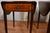 1920 Pair of English Hepplewhite Mahogany & Satinwood Inlay Pembroke Side Tables / End Tables For Sale - Image 6 of 18