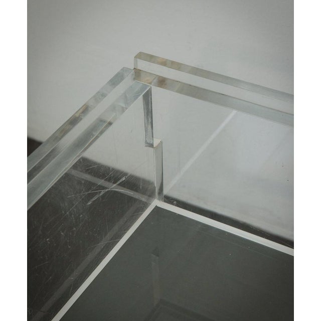 Purple Large Modernist Glass and Acrylic Glass Coffee Table, 1970s For Sale - Image 8 of 18