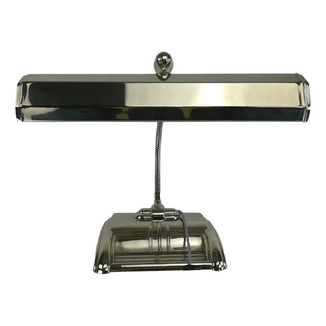 Adjustable Chrome-Plated Desk Lamp For Sale