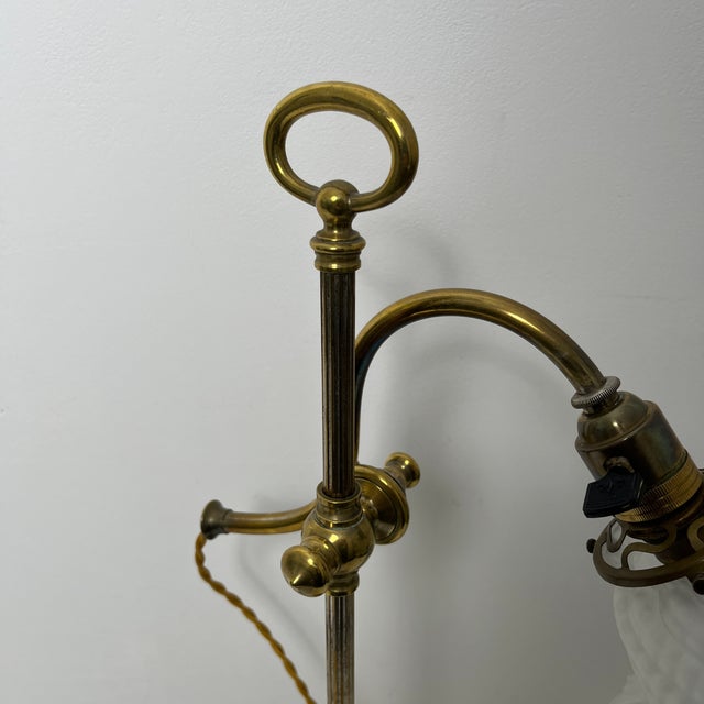 Gold Desk Lamp with Crystal Lampshade For Sale - Image 8 of 16