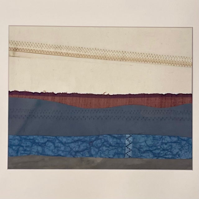 Contemporary Contemporary Semi-Abstract​ Mixed Media Nautical Sailcloth Landscape​ - By JJ-Hogan | the Fragments of Your Life Unify, Framed For Sale - Image 3 of 10