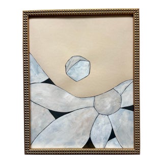 2025 "Signorile" Abstract Landscape Painting on Cotton Paper by Artist r.k. Red For Sale