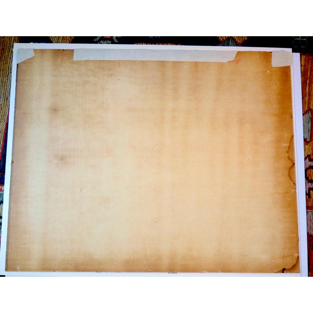 1920s Art Deco Garden Couple Pochoir by Mario Leone 16" X 20" Matted For Sale In Los Angeles - Image 6 of 7