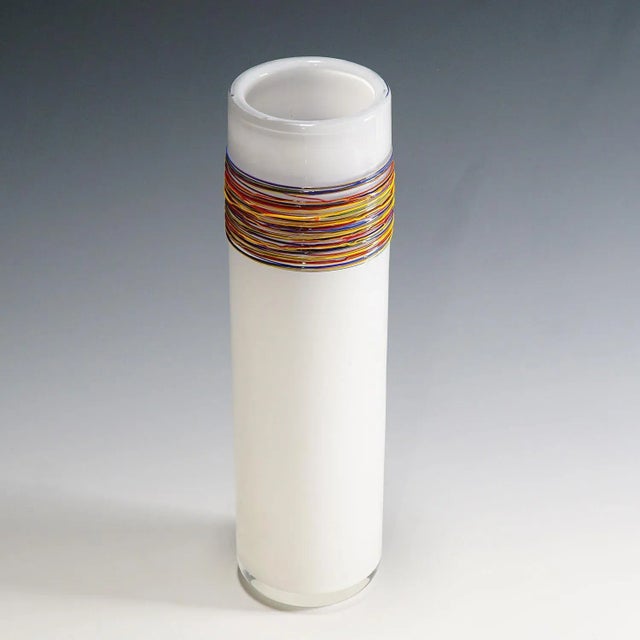 Art Glass Vase from Glasfachschule Zwiesel, Germany For Sale - Image 4 of 8