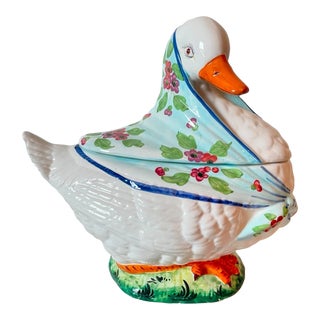 Vintage White Goose Tureen For Sale