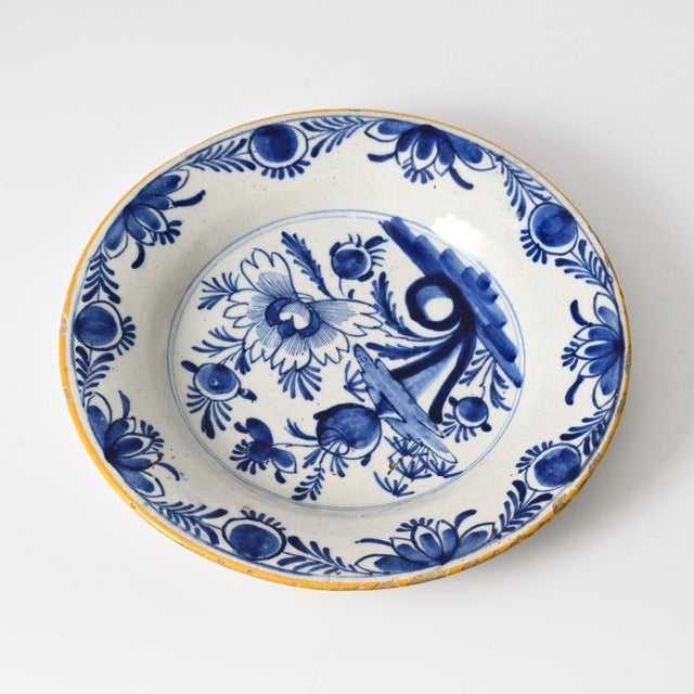 Antique Dutch Delft Blue Plates, 1700s, Set of 2 For Sale - Image 9 of 13