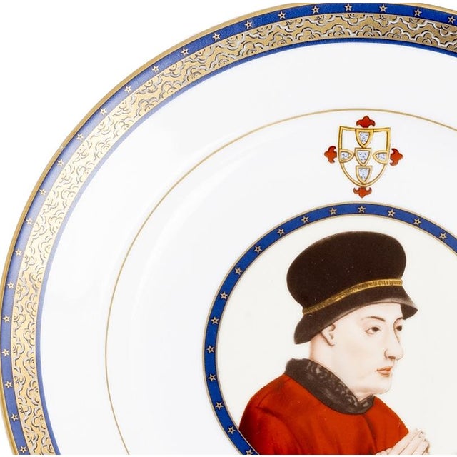 Porcelain - King Joao I Plate. In porcelain; from the 20th century with the inscription '500th Anniversary of the...