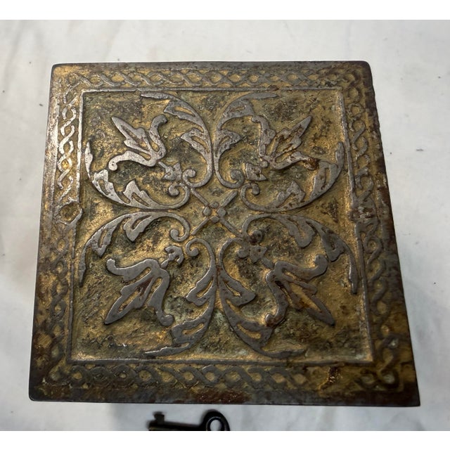 19th Century Rare Antique Kyser & Rex Arabian 1882 Cast Iron Still Bank Safe Relief Detail For Sale - Image 5 of 12