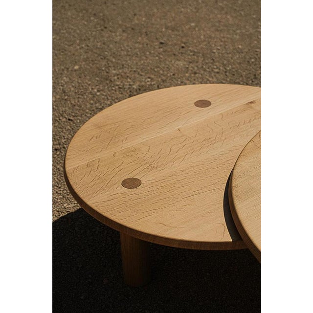 Contemporary Nahele Varnished Oak Nesting Tables by La Lune, Set of 2 For Sale - Image 3 of 18