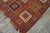 Incredible Square Pattern in a Red Background Color Antique Caucasian Verneh Flat-Weave Rug For Sale - Image 9 of 10