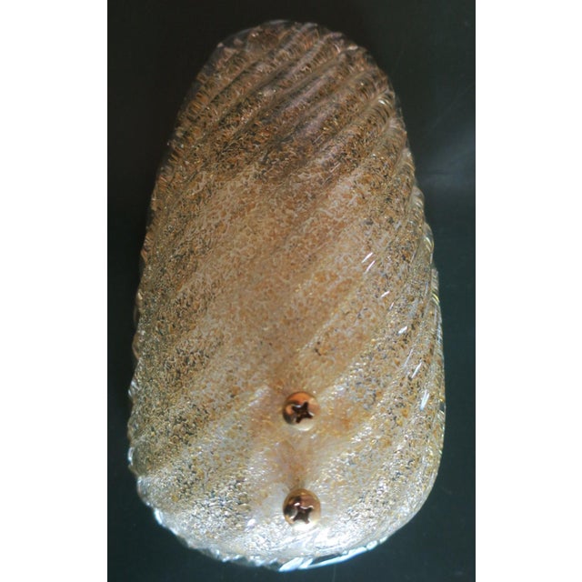 Mid-Century Murano Gold Flecked Conch Wall Light, Italy, 1960s For Sale - Image 9 of 9