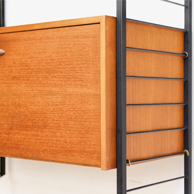 Mid Century Two Bay Ladderax Modular Bookcase For Sale - Image 11 of 12