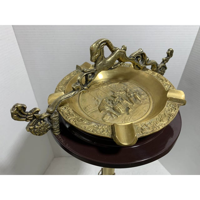 French 1940’s French Heavy Bronze Ashtray on Stand For Sale - Image 3 of 10
