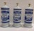 For your consideration. . . A set of blue and white porcelain jars with lids by luxury brand Maitland-Smith. These...