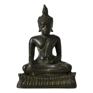 Antique French Spelter Buddha Figurine, 1920s For Sale