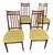Danish Style Mid Century Dining Chairs, Set of 4, in Knoll Fabric For Sale