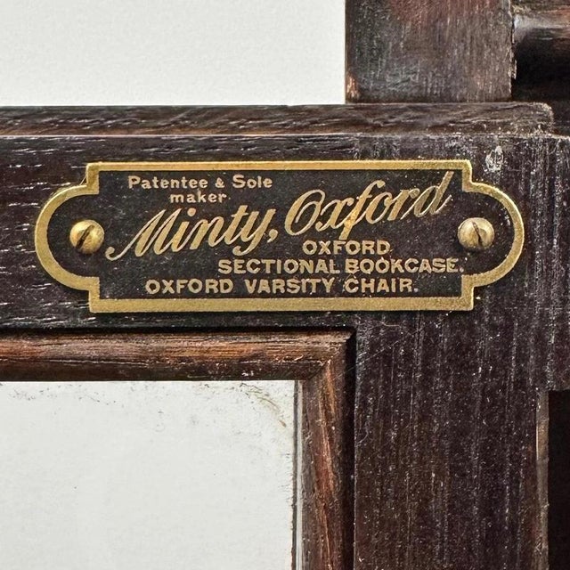 Antique English Oak Glazed Display Cabinet, 1900s For Sale - Image 11 of 12
