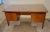 1960s Danish Modern Teak Floating Top Executive Desk | Asymmetrical Design, Solid Wood Drawers | Excellent Condition - 57" Wide For Sale - Image 13 of 15
