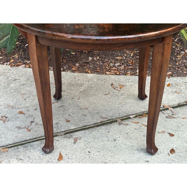 Round Center Hall Table, Small Dining/Pub Table, Dark English Oak For Sale - Image 11 of 12