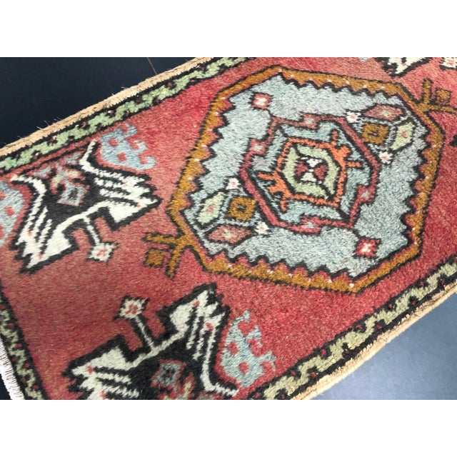 Vintage Turkish Oushak Handmade Wool Rug For Sale - Image 4 of 6