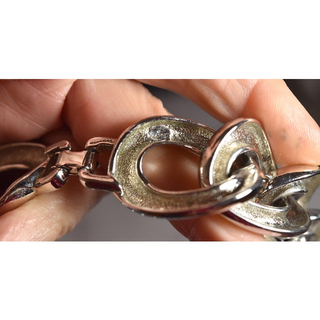 Vintage Givenchy Silver Tone Chunky Chain Necklace For Sale - Image 10 of 13