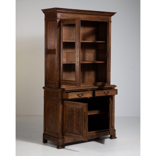 Wood Eclectic Oak Vitrine, Antique, France, Circa 1880 For Sale - Image 7 of 16