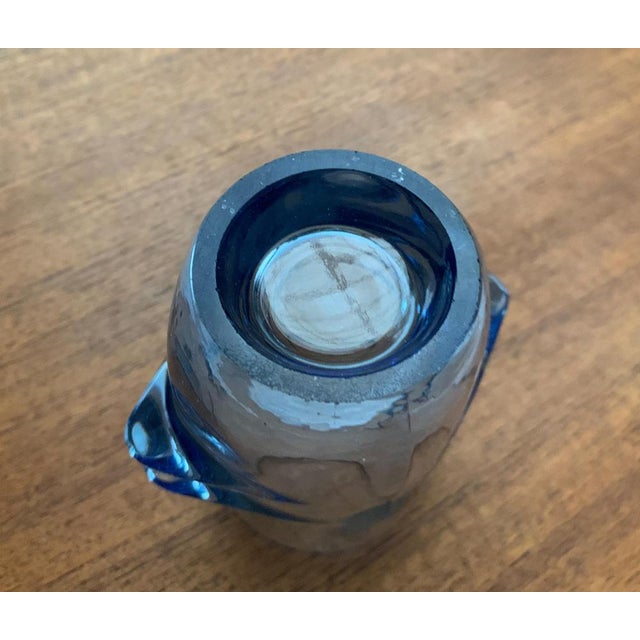 Mid-Century Model 20064 Blue Glass Vase by Vladislav Urban for Hermanova Hut, 1960s For Sale - Image 10 of 18