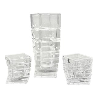 Vintage Rosenthal Studio-Line Germany “Turnus” Twisted Geometric Design Vases- Set of 3 For Sale