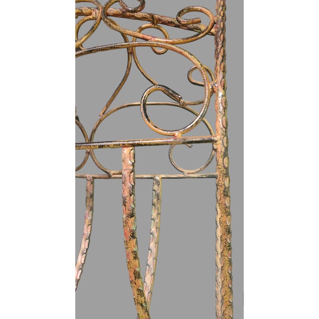 Late 20th Century Country French Wrought Iron Folding Magazine Rack For Sale - Image 6 of 7