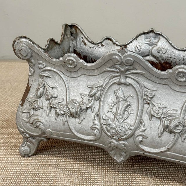 Pair Antique French Louis XIV Style Cast Iron Jardinières For Sale - Image 13 of 17
