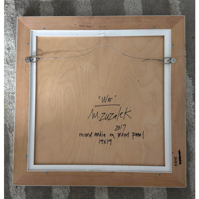 Abstract Figurative Painting Framed Titled "We" For Sale - Image 4 of 4