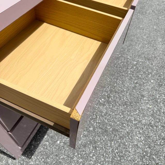 Postmodern Mauve Gloss Laminate Cubic Dresser For Sale - Image 9 of 10