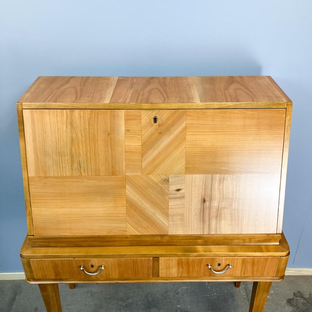 Secretary in Cherrywood, 1940s For Sale - Image 11 of 13