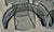 Mid 20th Century Wrought Iron Russell Woodard Pinecrest Barrel Back Mesh Pair of Chairs For Sale - Image 9 of 12