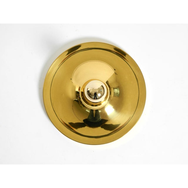 Mid-Century Modern Mid-Century Modern Space Age Disc Brass Wall Lamp from Sölken Leuchten, 1960s For Sale - Image 3 of 17