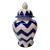 Modern Royal Blue and White Ginger Jar For Sale