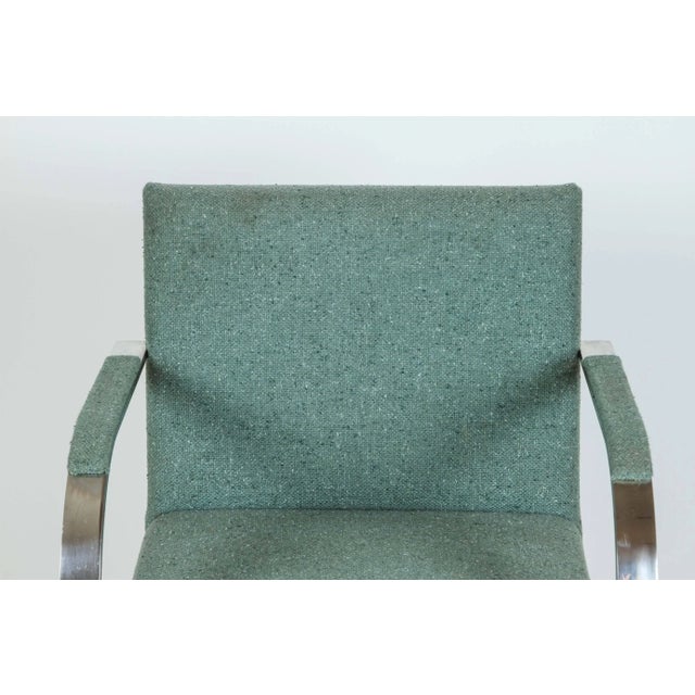 Metal Pair of Ludwig Mies Van Der Rohe Style Brno Flat Bar Chrome Cantilever Armchairs, 1970s For Sale - Image 7 of 10