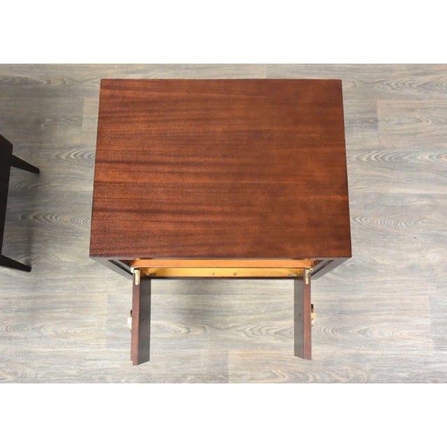 1960s 1960s Tommy Parzinger Style Mahogany Nightstands - a Pair For Sale - Image 5 of 11