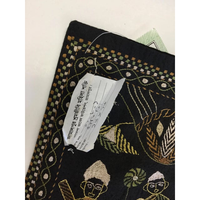 1970s Vintage Hand Embroidered Accent Pillow Cover For Sale - Image 5 of 9