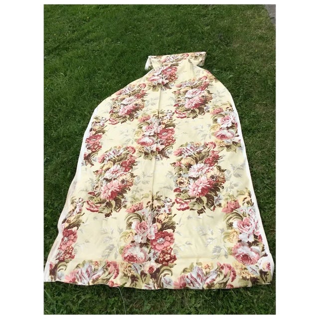 Art Deco Vintage Art Deco Floral Fabric, 11 Yards Never Used, Hand Print Buckingham For Sale - Image 3 of 8