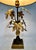 Tole Table Lamp W/ Gilt Oak Leaf Decoration, Italy C 1950s For Sale - Image 4 of 11