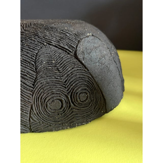 Large Brutalist Stoneware Bowl by Birte Beck Omme, Denmark, 1970s For Sale - Image 6 of 10