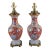 Vintage Table Lamps Floral Asian Japanese Imari Brass Base - a Pair For Sale