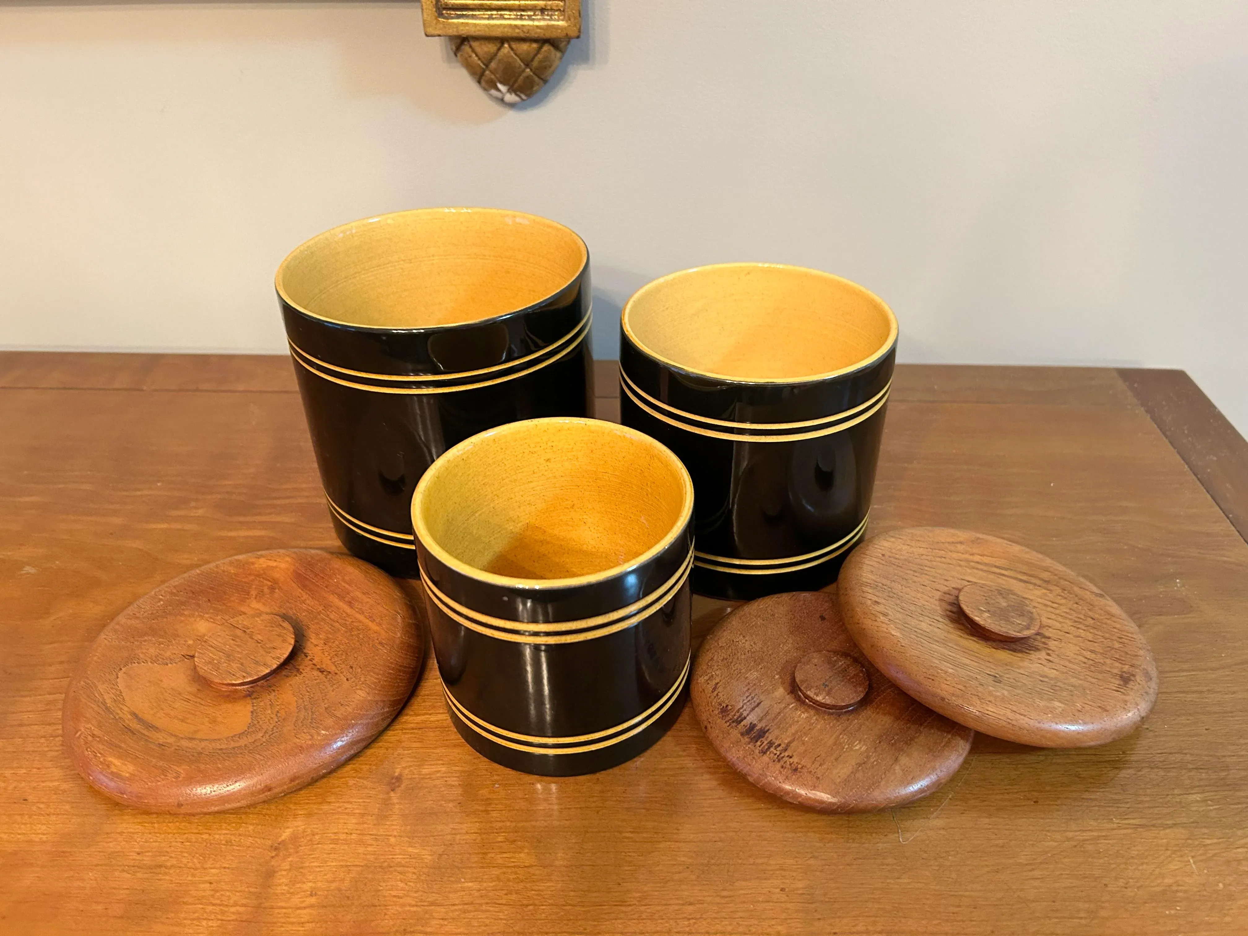Mid-Century Swedish Modern Canister Set Karl Holmberg Akta Teak