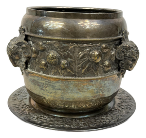Vintage Silver Metal Ice and Champagne Bucket, 1950s, Set of 2