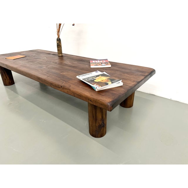 Wood Modern Coffee Table in Elm, 1970s For Sale - Image 7 of 18