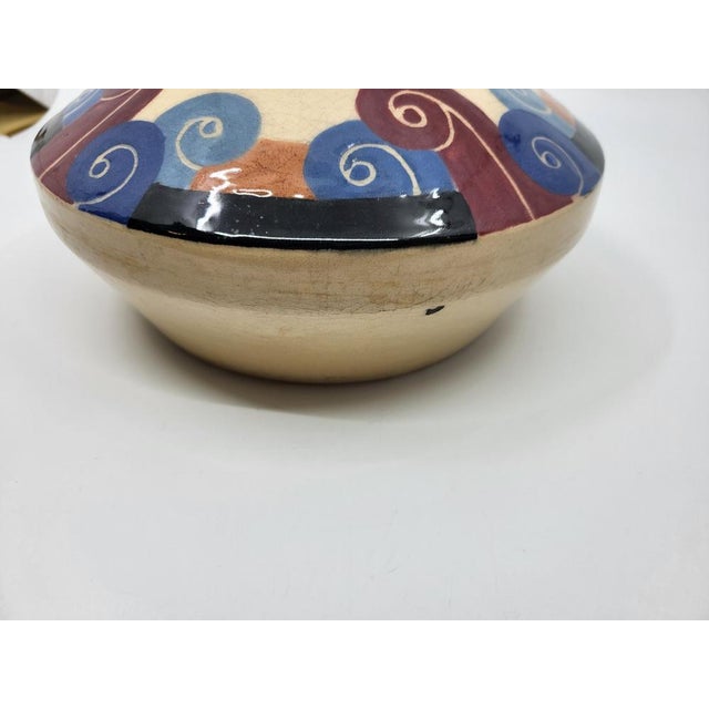 Beige Art Deco Ceramic Vase from Simone Larrieu, 1930s For Sale - Image 8 of 15
